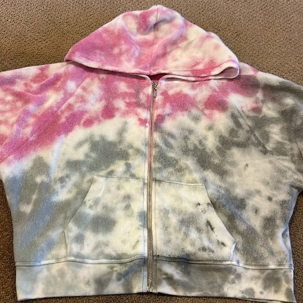 T2Love Women’s Grey & Purple Tie Dye Soft Matching Joggers & Sweatshirt Set